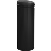 HOMCOM 50L Automatic Kitchen Bin Stainless Steel, Soft-Close Lid Trash Can, 30.5x30.5x85cm, Black