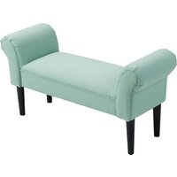 HOMCOM Banc Entrée Bout de Lit Rembourré pour Chambre à Coucher, Tissu à Voile, vert, 102 x 36 x 51 cm