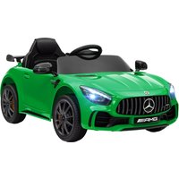 AIYAPLAY Auto elettrica per bambini, Mercedes, 3-5 km/h, telecomando, luci & musica, Verde Aosom Italy