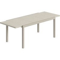 Outsunny Extendable Garden Table 154/214 x 85 cm Aluminum Dining Table for 8-10 People with Wood Effect Light Gray | Aosom Ireland
