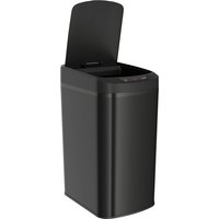 HOMCOM 12L Sensor Bin, Automatic Touchless Motion Sensor Kitchen Bin with Fingerprint Resistant Stainless Steel, Black