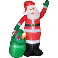 9ft 275 cm Christmas Inflatable Santa Bear Sack Giant Christmas Blow Up Decoration Built LED Lights Garden Indoor Outdoor Home Decor