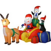6ft Inflatable Santa Sleigh Decoration Accessories