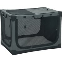 PawHut Soft Dog Crate Pet Travel Crate 90 x 64 x 64 cm with Removable Pad Mesh Window Army Green | Aosom Ireland