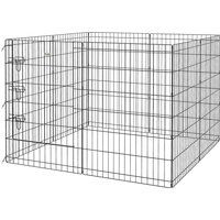 PawHut Parc enclos modulable pour chiens lapins rongeurs clôture pour petits animaux intérieur et extérieur 61 x 91 cm noir