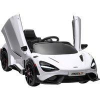 AIYAPLAY Auto elettrica per bambini con porte ad ala e telecomandata, avviamento morbido e luci LED, Bianco Aosom Italy