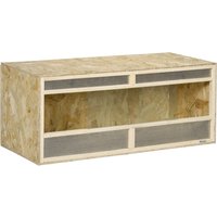 PawHut Terrario per Rettili/Anfibi, Porte Scorrevoli in Vetro, Griglie di Ventilazione, 120x50x50cm Aosom Italy