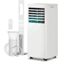 HOMCOM Climatiseur mobile 7000 BTU, climatiseur portable 4 en 1, refroidissement, déshumidificateur, ventilateur, mode nuit