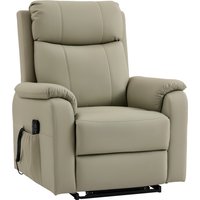 HOMCOM Fauteuil releveur électrique, fauteuil relax électrique, double moteur, dossier inclinable, 87x96x105cm, crème
