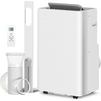 HOMCOM Climatiseur mobile 12000 BTU, climatiseur portable 4 en 1, refroidissement, déshumidificateur, ventilateur, mode nuit