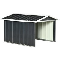 Outsunny Abri de jardin pour tondeuse à gazon robot-tondeuse - garage tondeuse robot - tôle acier gris