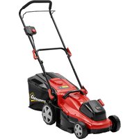 Outsunny Tondeuse électrique 800 W avec largeur de coupe 40 cm, bac 45 L, indicateur de batterie, protection contre les surcharges, 7 hauteurs de
