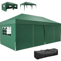 Outsunny Pavillon env. 6x3m Stable Résistant hiver Pop-up Pavillon pliant avec fenêtre porte zippée parois protection UV