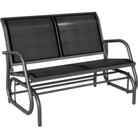 Outsunny Panchina a Dondolo da Esterno Panca Giardino Biposto Metallo 120 × 70 × 88cm Aosom