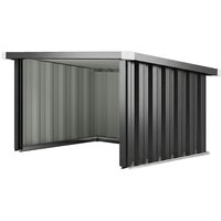 Outsunny Abri Robot Tondeuse Garage pour Robot Tondeuse avec Toit incliné en acier galvanisé, 108 x 86 x 62,5 cm, gris foncé