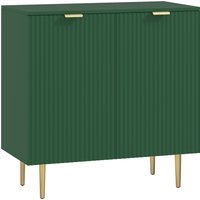 HOMCOM Küchenbuffet, Aufbewahrungsmöbel mit 2 Türen, verstellbares Regal, erhöhte Metallfüße, für Küche & Wohnbereich, 80 x 40 x 80 cm, olivgrün Aosom