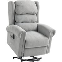Power Lift Recliner Chair Elderly Velvet Electric Riser Recliner Armchair Living Room Remote Control 2 Side Pockets Thick Padded Back
