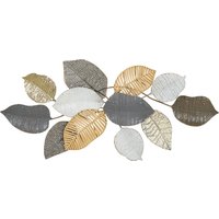Metal Wall Art Modern Hanging Wall Decor Unique Leaf Design Living Room Bedroom Entryway