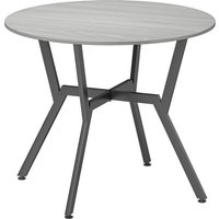 Dining Table Round Kitchen Table Legs Anti slip Foot Pads Living Room Dining Room 90 x 76 cm Grey