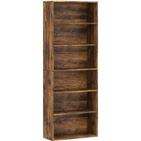 Six Shelf Bookcase Rustic