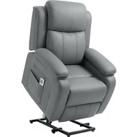 Electric Power Lift Recliner Chair Vibration Massage Reclining Chair Remote Control Side Pocket