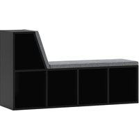 2 Tier Modern Bookcase Bookshelf Removable Cushions Living Room