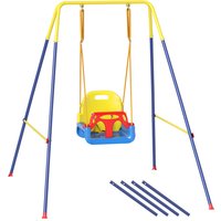 3 1 Swing Set Folding Swing Set Seat Belt Adjustable Seat Outdoor Indoor