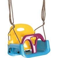 3 1 Detachable Swing Seat Seatbelt Adjustable Rope Indoor Outdoor Light Blue