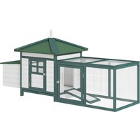Chicken Coop Small Animal Pet Cage w Nesting Box Outdoor Run Wooden Aosom UK