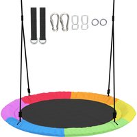 Tree Swing Seat 120cm Saucer Swing Adjustable Ropes Tree Straps Capacity