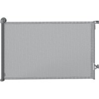 Retractable Dog Gate Extends to 140 cm Wide & 93 cm Tall Mesh Pet Gate Single Hand Operation Stairs Doorways