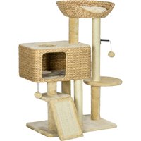 95cm Cat Tree Tower Indoor Cats Scratching Post Cat House Toy Ball Platform