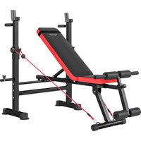 Adjustable Weight Bench Squat Rack Dip Stand