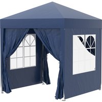 Outsunny 2 x 2 m Pop Up Gazebo, Garden Gazebo, Marquee Party Tent Wedding Awning Canopy w/ free Carrying Case, Blue | Aosom Ireland