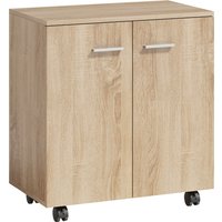 Aosom 11% Rabatt auf das HOMCOM RollenSideboard mit 2 Türen und Regalen
