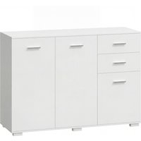 HOMCOM Sideboard, Modern Storage Cabinet with 2 Drawers, 3 Doors and Adjustable Shelves, White | Aosom Ireland