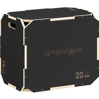 3 1 Wooden Plyo Box Corner free Non Slip Plyometric Jump Box Step Up Platform Handle Openings Home Gym Exercise Outdoor Workout 24" x 20" x 16"
