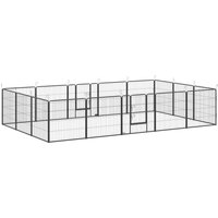 16 Panels Heavy Duty Puppy Playpen Small Medium Dogs Indoor Outdoor Use Aosom UK