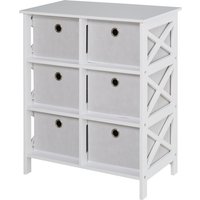 Aosom Réduction de 52 % sur le meuble de rangement HOMCOM avec 6 tiroirs blancs