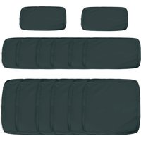 Garden Rattan Sofa Cushion Polyester Cover Replacement Outdoor No Cushion Included Dark Grey