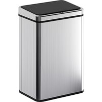 Sensor Bin Quiet Soft Close Lid Automatic Touchless Motion Sensor Kitchen Bin Fingerprint Resistant Stainless Steel Hygienic Gyms Home Office Use Tone