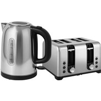 Kettle Toaster Set 3000W Rapid Boil Jug Kettle Strix Thermostat Limescale Filter 4 Slice Toaster 7 Browning Controls Crumb Tray Tone
