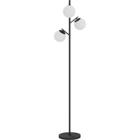 3 Light Tree Floor Lamps Living Room Modern Standing Lamp Bedroom Globe Lampshade Steel Base Bulb not Included