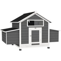 Chicken Coop Wooden Outdoor Hen House Nesting Box Openable Waterproof Top Pull Out Tray 150 x 100 x 97cm