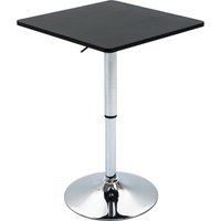 Modern Height Adjustable Counter Bar Table 360° Swivel Tabletop Electroplating Metal Base Bistro Table Silver Aosom UK