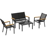 Outdoor Sofa 4 Seater Garden Sofa Set Loveseat 2 Chairs Coffee Table