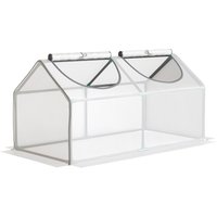 Mini Greenhouse Portable Flower Planter Tomato Vegetable House Garden Backyard Zipper 120 x 60 x 60 cm Aosom UK