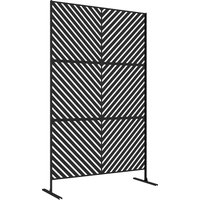 6.5FT Decorative Outdoor Divider Metal Privacy Screen Stand Triangle Style