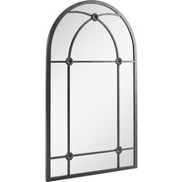 Arched Mirror Shatterproof Acrylic Windowpane Wall Mounted Mirror Robust Metal Frame 100 x 60 cm