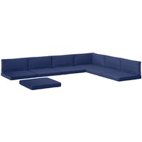 14 piece Dining Set Cushions Dark Blue